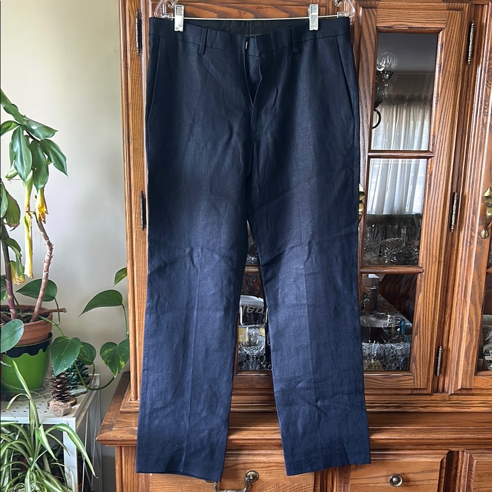 Classic JCREW Black Linen Trousers